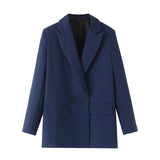 Women's Multicolor Double Breasted Coat Suit - WOMONA.COM