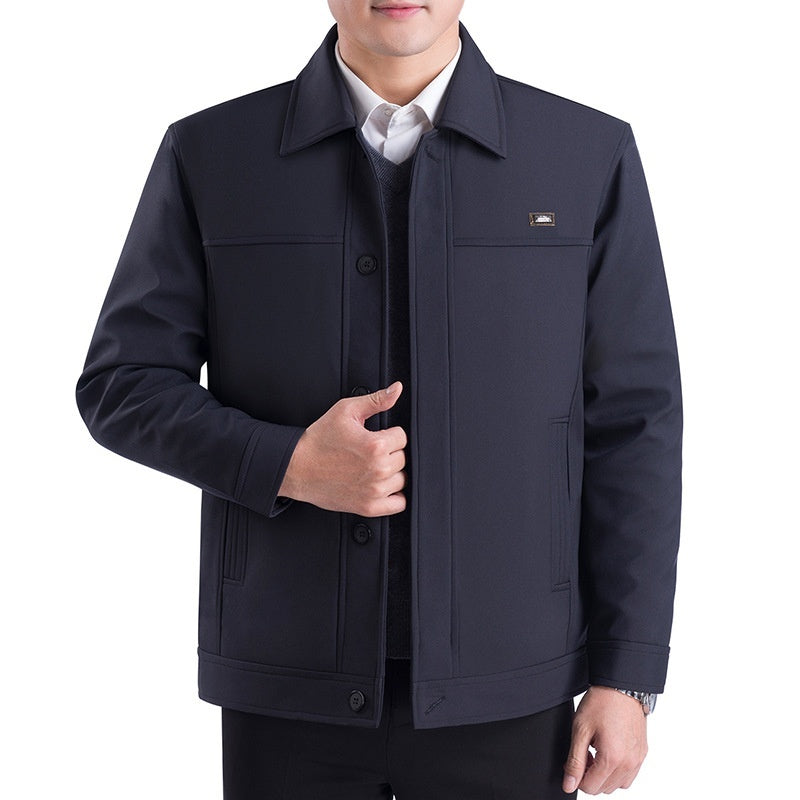 Middle-aged Men's Casual Jacket Autumn Outerwear Top - WOMONA.COM