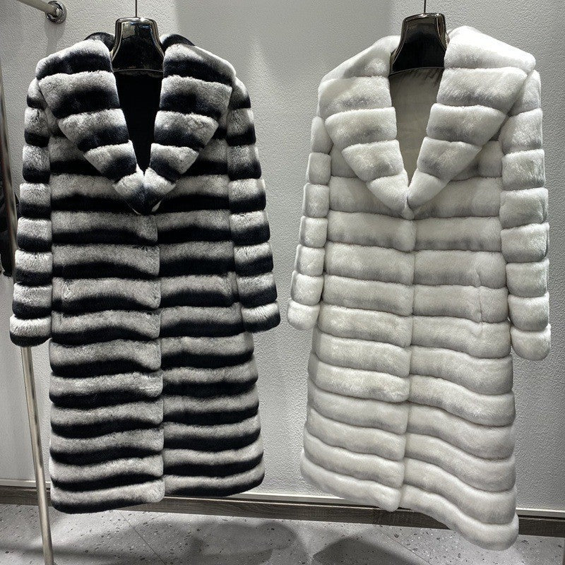 Versatile Standing Collar Fur Jacket