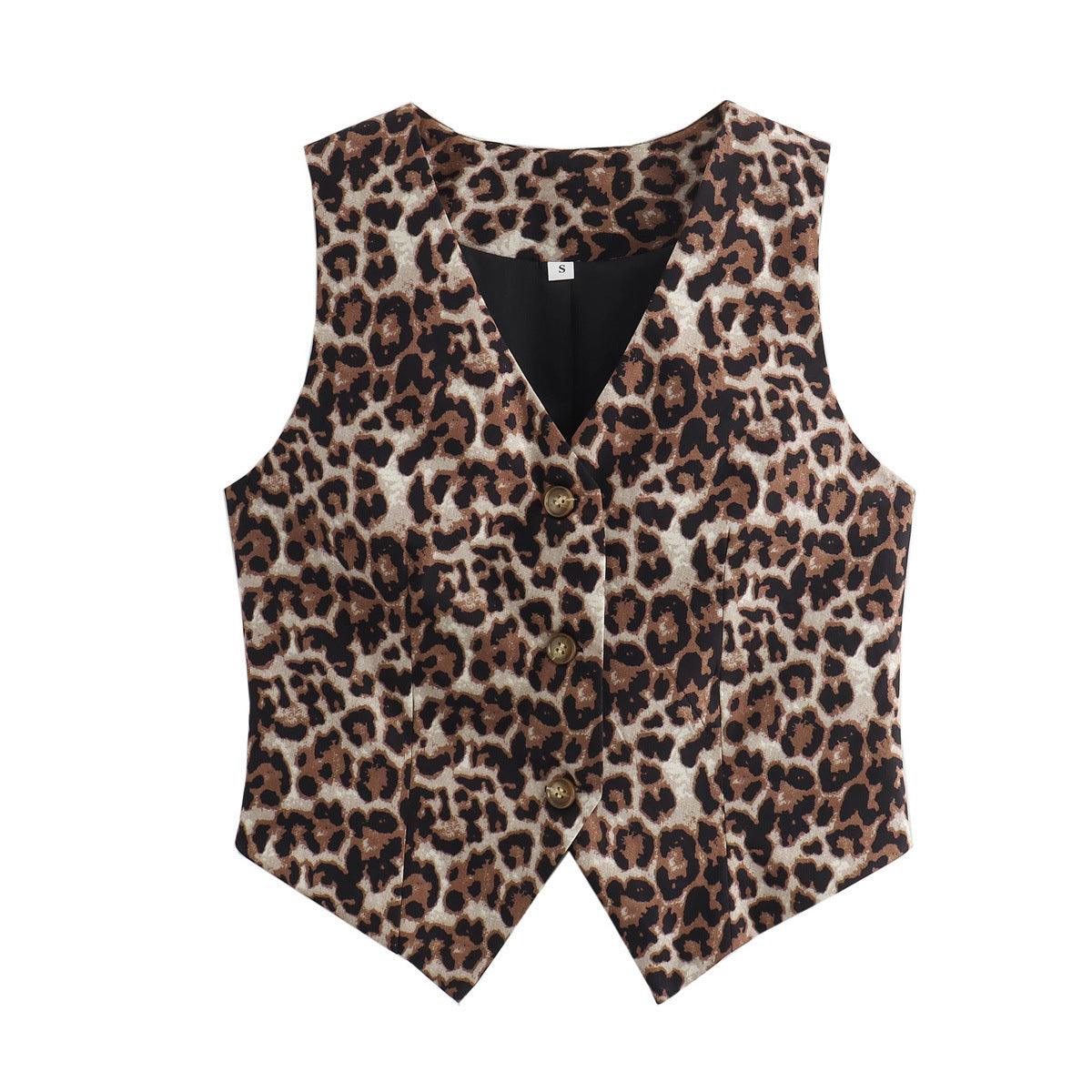 Personalized Fashion Short Animal Pattern Vest - WOMONA.COM