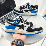 Men's Colorblock Sneakers Low-top Casual Board Shoes - WOMONA.COM