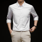 Business Formal Wear Autumn New Black Casual Shirt - WOMONA.COM