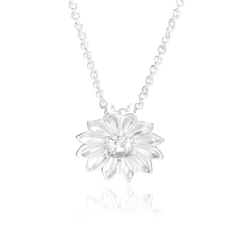 Jewelry Sunflower Zircon Ladies Necklace - WOMONA.COM