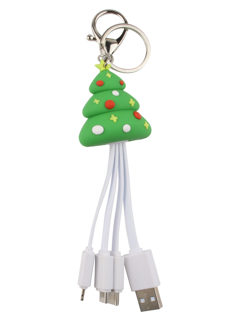 Creative Cartoon Multi Function Portable Christmas Data Cable - WOMONA.COM