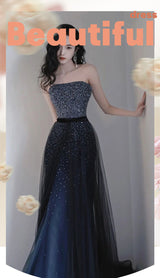 Light Luxury Minority Performance Strapless Dress Host - WOMONA.COM