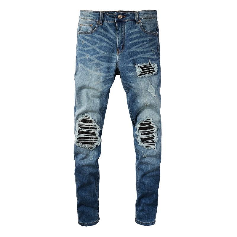 Old Washed Light Colored Jeans For Men - WOMONA.COM