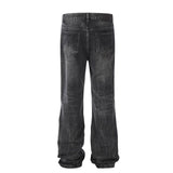 Old Washing Water Wide-leg Jeans Men - WOMONA.COM