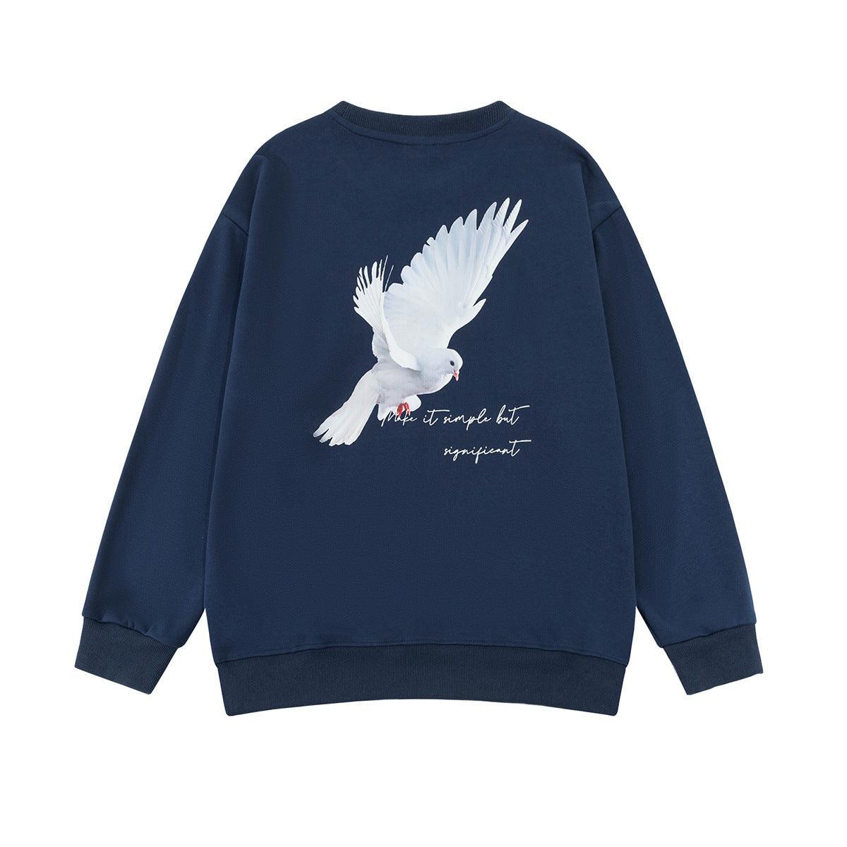 Fashion Print Round Neck Sweater - WOMONA.COM