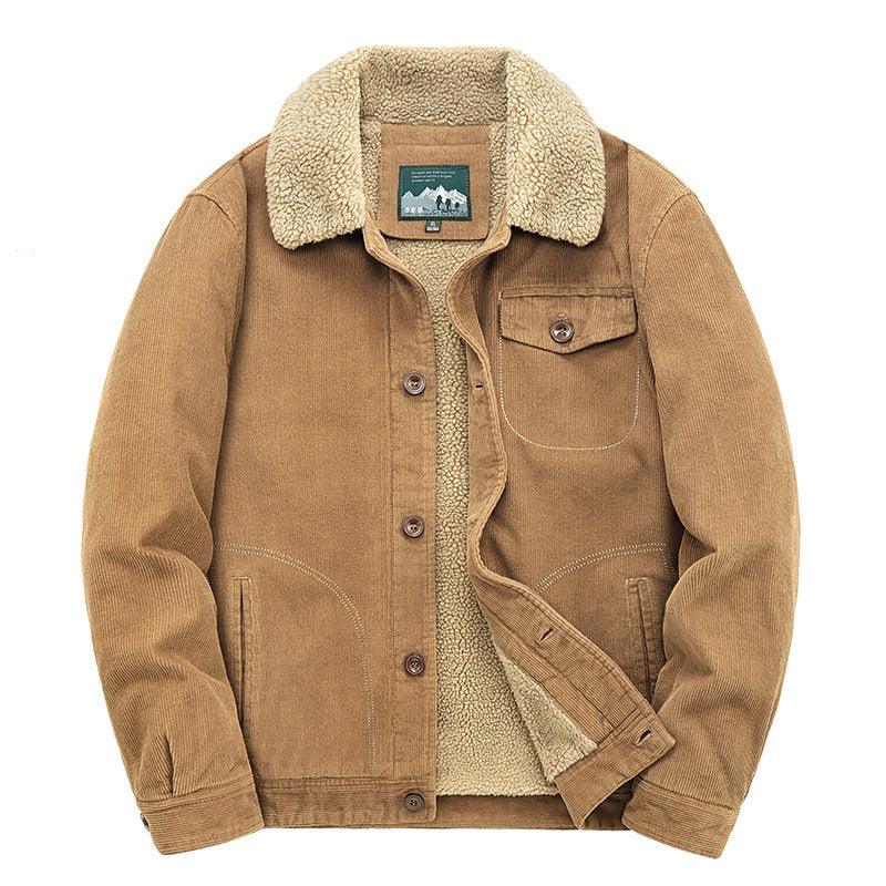 Chaqueta de pana retro con personalidad de moda para hombres