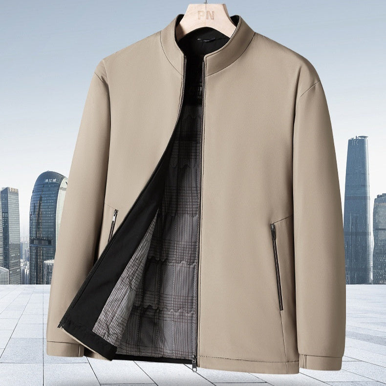 Men's casual padded zip jacket