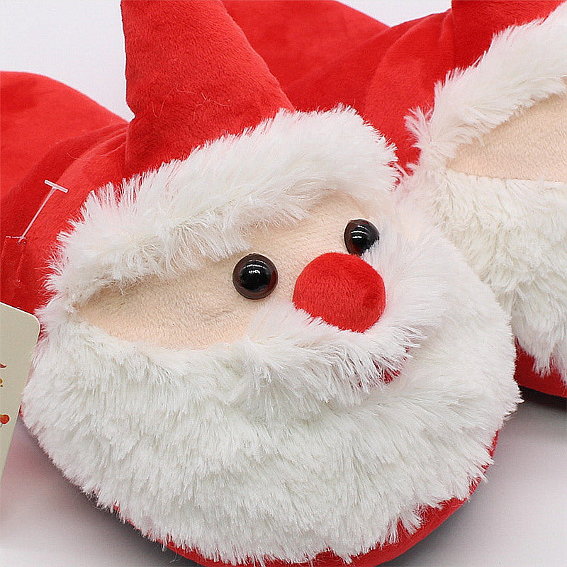 Santa Claus Cotton Shoes Slippers Plush Toy Gift Winter - WOMONA.COM