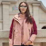 Plus Size Outdoor Shell Jacket Couple Two-piece Set - WOMONA.COM