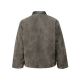 Men's Zipper Washed Jacket Top