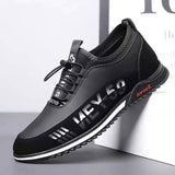 Letter Print Sneakers Men No Tie Outdoor Running Sports Shoes - WOMONA.COM