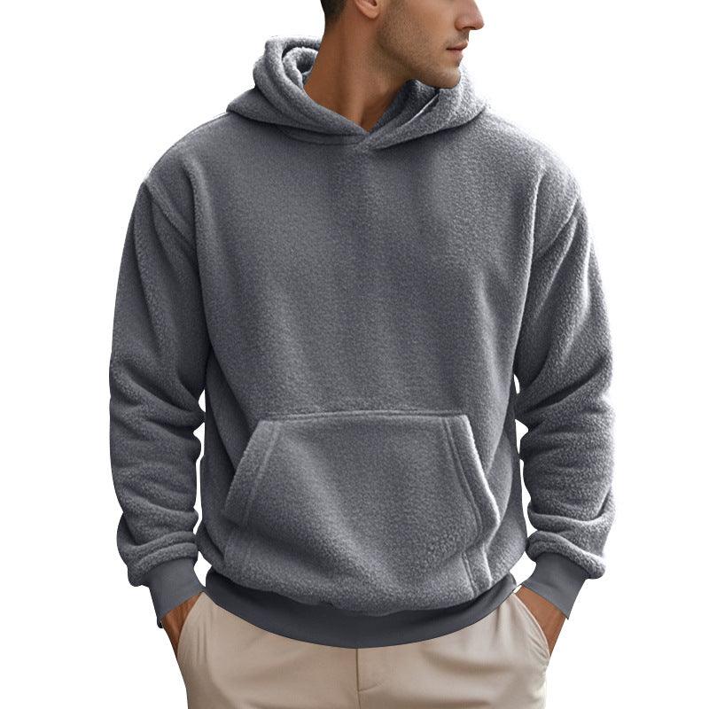 New Men's Double-sided Velvet Loose Sweater Men - WOMONA.COM