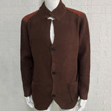 Slim-fit Lapel Long-sleeved Knitted Sweater Coat - WOMONA.COM