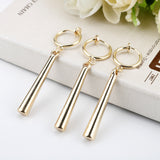 Long Drop Earrings Ear Clips - WOMONA.COM