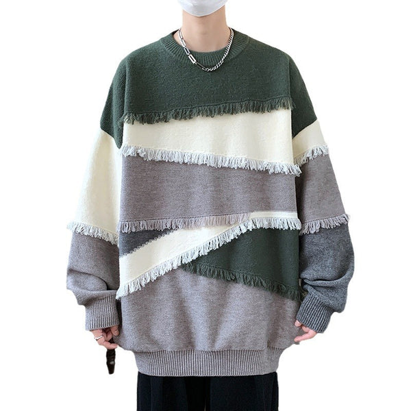 Long Sleeve Sweater Men's Knitwear Korean Style - WOMONA.COM