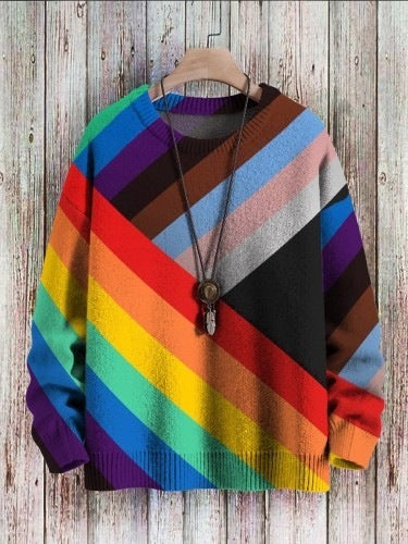 Wool-like Knitted Color Dopamine Sweater