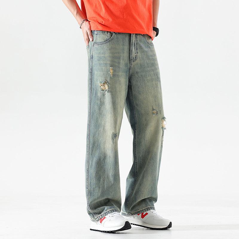 Jeans Men's Trendy Loose American Retro - WOMONA.COM