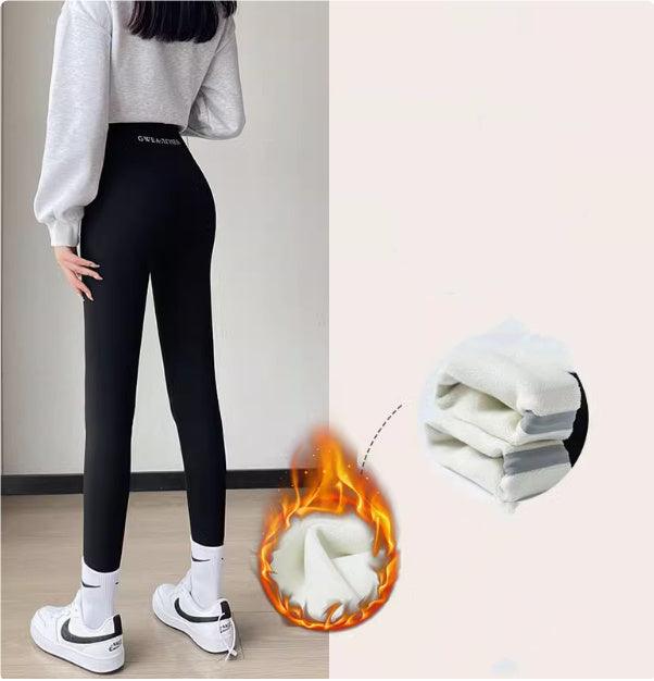 Lamb Fleece Leggings For Women - WOMONA.COM