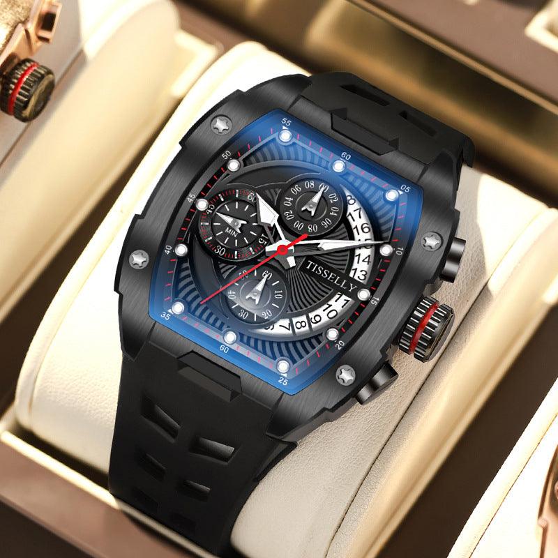 Luminous Waterproof Curved Screen Watch Barrel-shaped Quartz Watch - WOMONA.COM