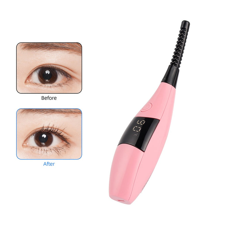 Rechargeable Fast Heating Eyelash Curler Makeup Curling Kit Long Lasting Natural Eye Lash Curler Eyelash Slender Clip Beauty - WOMONA.COM