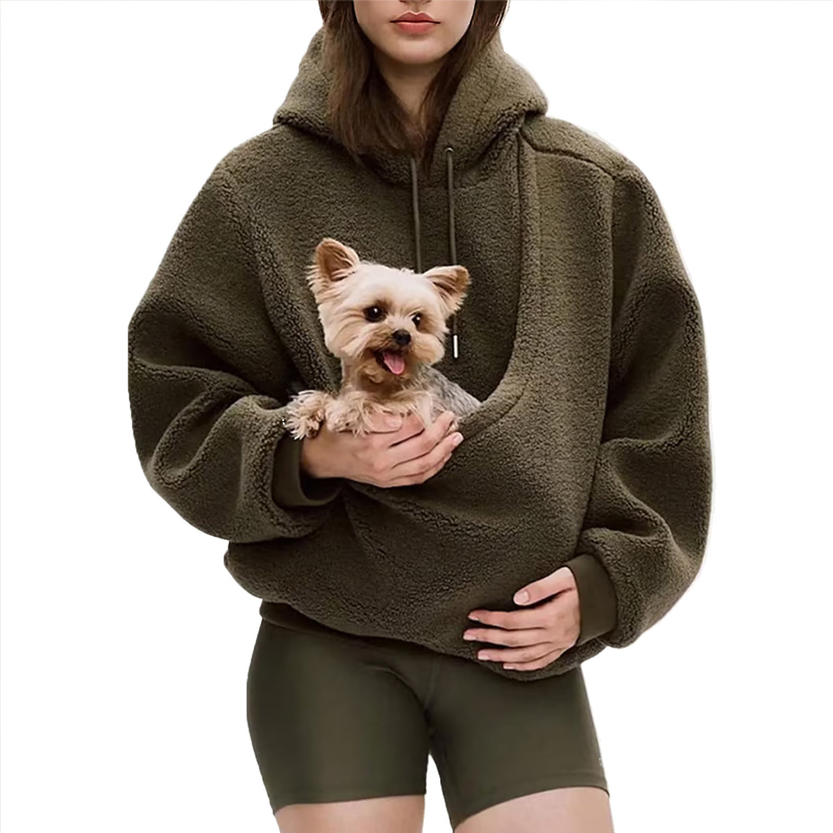 Unisex pet-pouch pullover hoodie