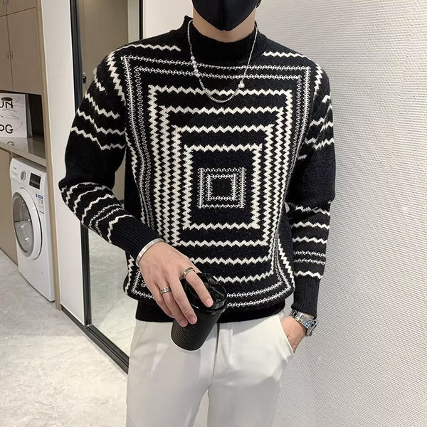 Striped Sweater For Men Spring And Autumn