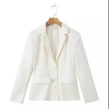 Temperament Pure Color Suit Jacket - WOMONA.COM