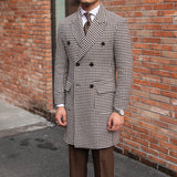 Double Breasted Thick Houndstooth Coat Vintage - WOMONA.COM