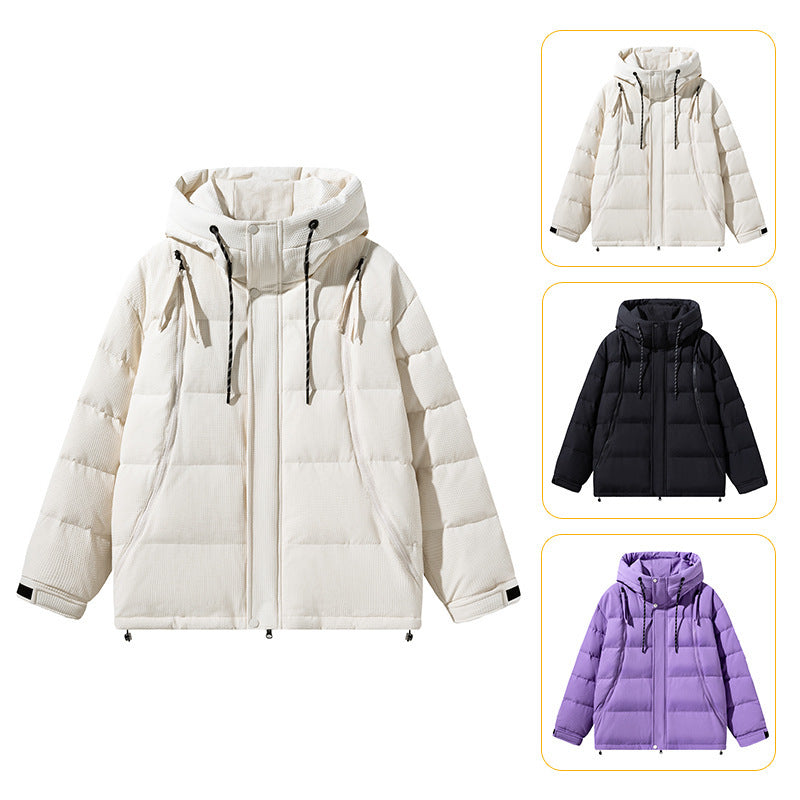 Hooded 90 White Duck Down Jacket - WOMONA.COM