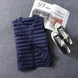 Winter Collarless Lightweight Basic Thin Vest - WOMONA.COM