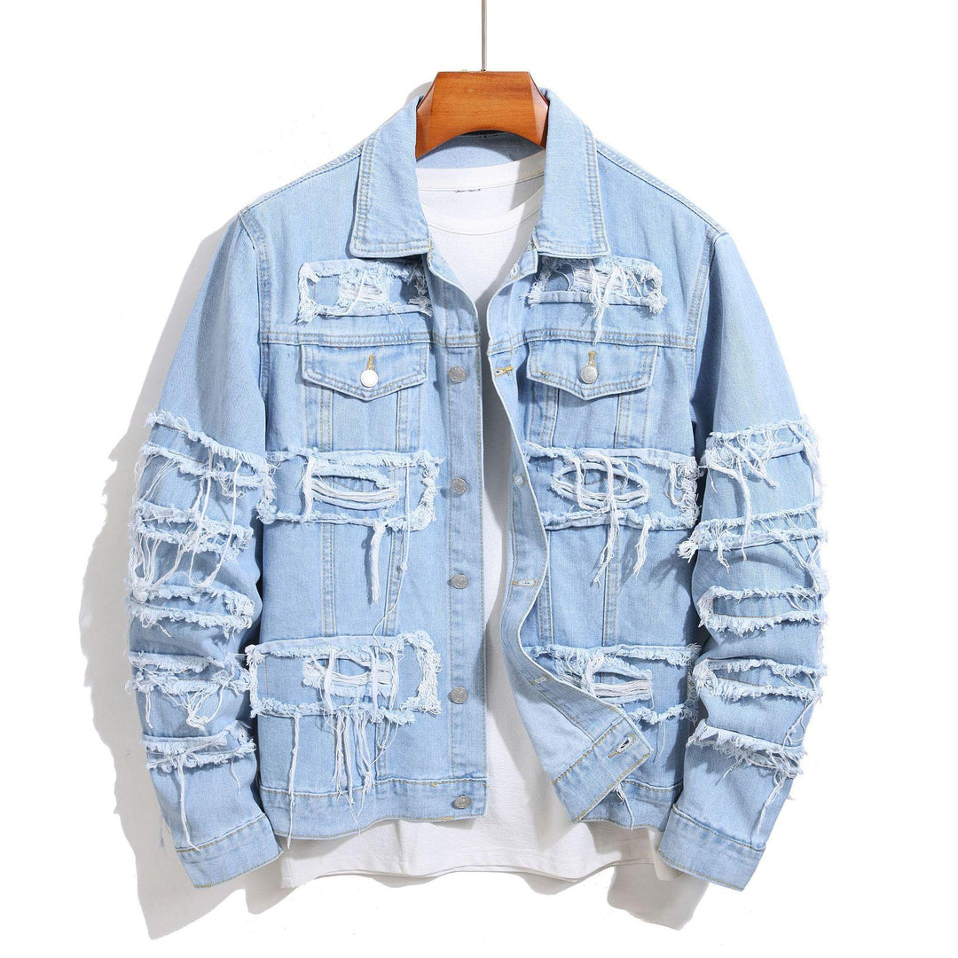 European And American Spring And Autumn Denim Coat Men - WOMONA.COM