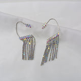 Rhinestone Tassel Earrings Women - WOMONA.COM