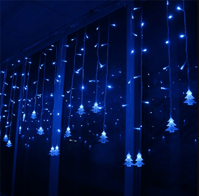 Christmas Lantern Strings Holiday Lanterns Christmas Tree Curtain Lights - WOMONA.COM