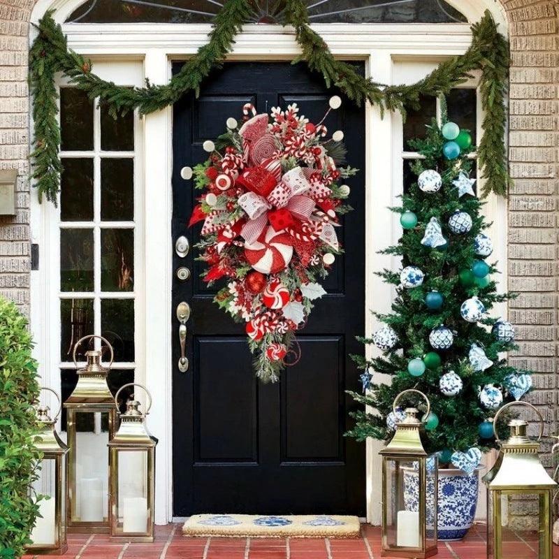 Upside-Down Candy Christmas Tree Wall Decoration