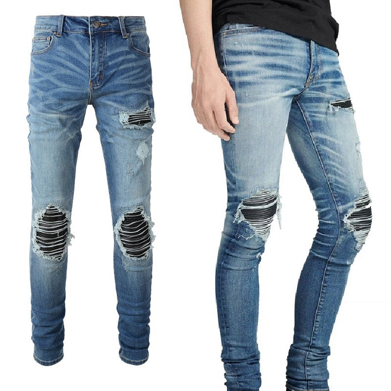 Old Washed Light Colored Jeans For Men - WOMONA.COM