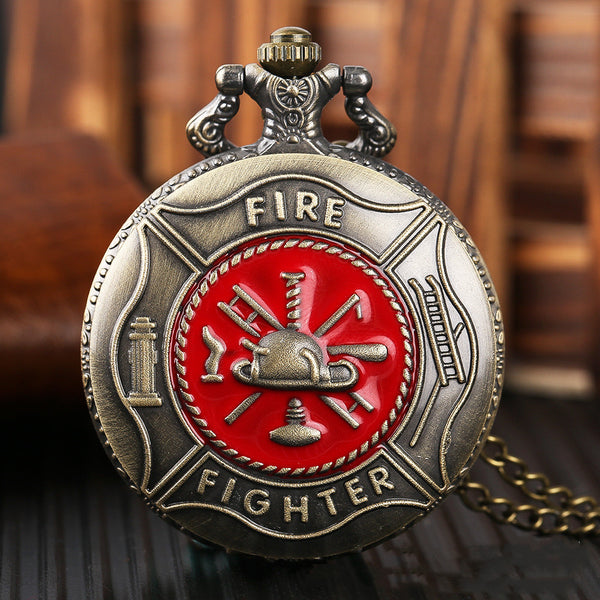 Fire Sign Quartz Flip Commemorative Pocket Watch - WOMONA.COM
