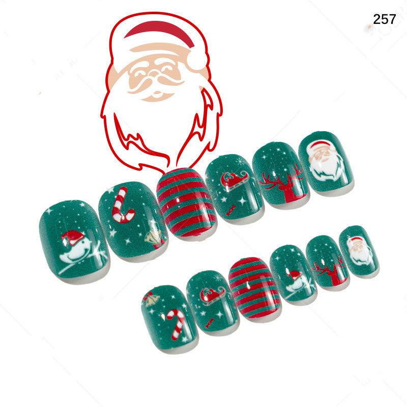 Christmas Cute Children Nails 24 Pieces Wearable - WOMONA.COM