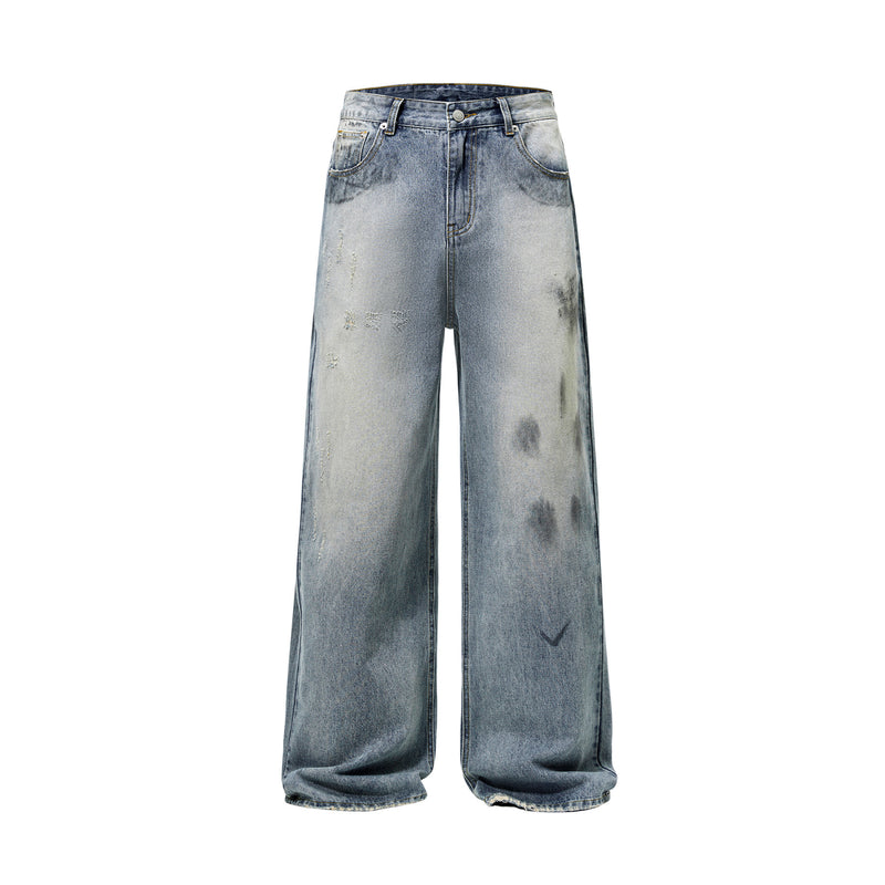 American-style Distressed Fashion Brand Jeans Men - WOMONA.COM