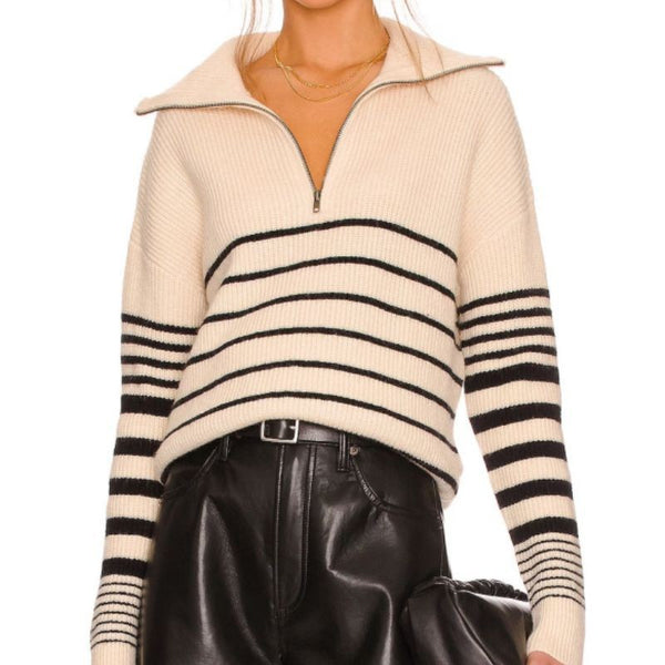 Striped Color Matching Long-sleeve Women's - WOMONA.COM