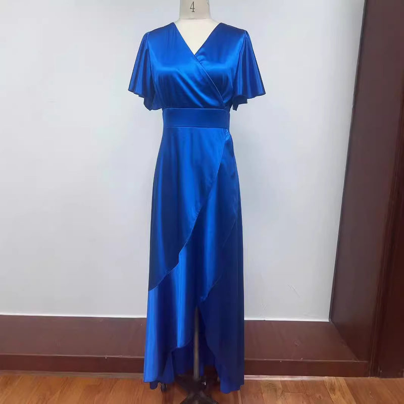 Europäisches und amerikanisches Abendkleid aus Satin für Damen