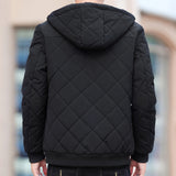 Fleece Jacket Diamond Plaid Cotton-padded Coat - WOMONA.COM