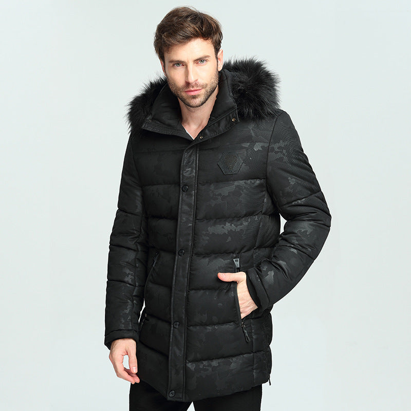 Cotton-padded Clothing British Fur Collar Coat