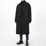 Trendy Loose Warm Woolen Woolen Trench Coat Jacket Men - WOMONA.COM