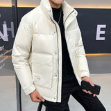 Men's Stand-up Collar Down Jacket Coat - WOMONA.COM