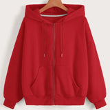 Hoodie Zipper Pocket Casual Sweatshirt