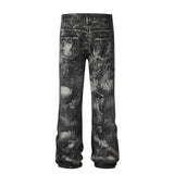 Fashion Punk Painting Dirty Jeans Men - WOMONA.COM