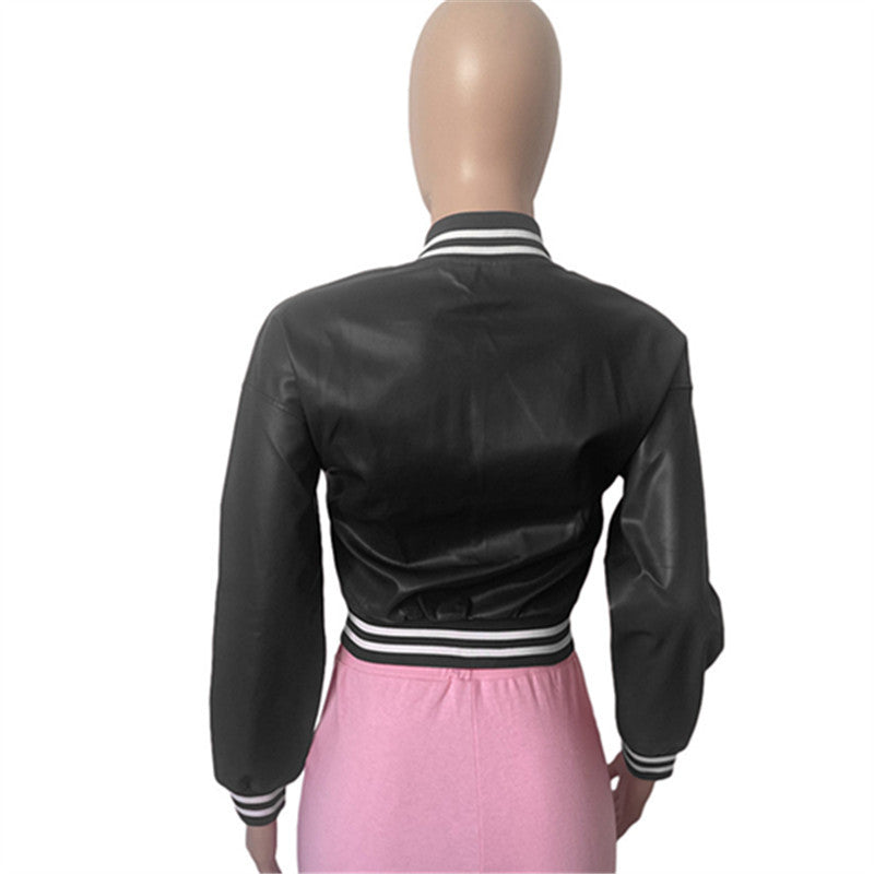 Autumn Women's Windproof Leather Jacket - WOMONA.COM